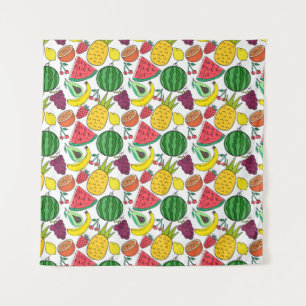 Tapete De Parede padrão uniforme de fruta padrão da superfície