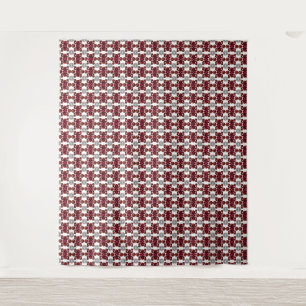 Tapete De Parede Padrão vermelho e branco