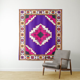 Tapete De Parede Padrão Vibrante de Arte Popular Boho Geométrico Ro