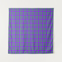 Padrão Xadrez Verde Roxo