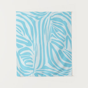 Tapete De Parede Padrão Zebra Azul