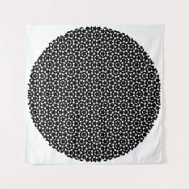 Tapete De Parede Padrões de Inclinação de Penrose Preto Branco Mg0.