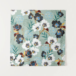 Tapete De Parede Padrões Florais Da Vintagem Botânica Do Flor