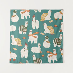 Tapete De Parede Padrões Sem Olho De Llama Alpaca Sweater.