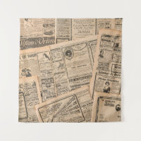 Páginas de jornais com publicidade antiga. Vintage