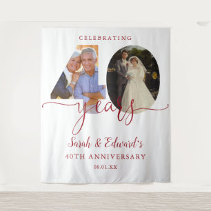Tapete De Parede Painel de Fundo para Foto de Aniversário de 40 Ano