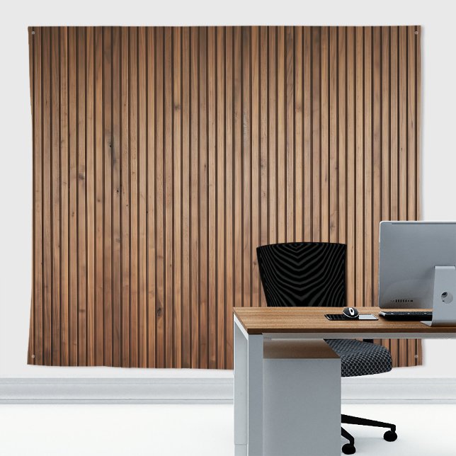 Tapete De Parede Painel de Madeira Vertical Fino Rústico Parede de  (Wood panels wall tapestry decor with wood grain texture for zoom meetings backdrop or home decor)