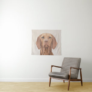 Tapete De Parede Painting Vizsla - Arte de Cachorro Original