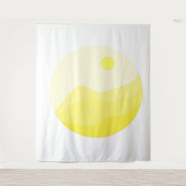 Tapete De Parede paisagem abstrato arte (Frente)