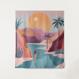 Tapete De Parede Paisagem Boho Abstrato (18)