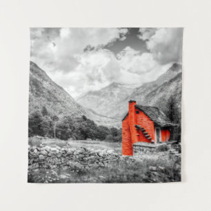 Tapete De Parede Paisagem de campo - Fotografia branca e negra