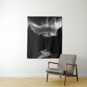 Tapete De Parede Paisagem dramática das montanhas e dos rios