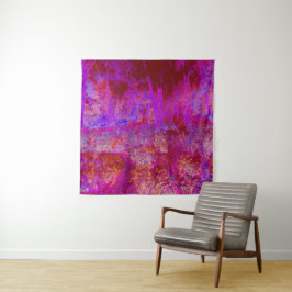 Tapete De Parede Paisagem Impressionista Trippy Red e Magenta