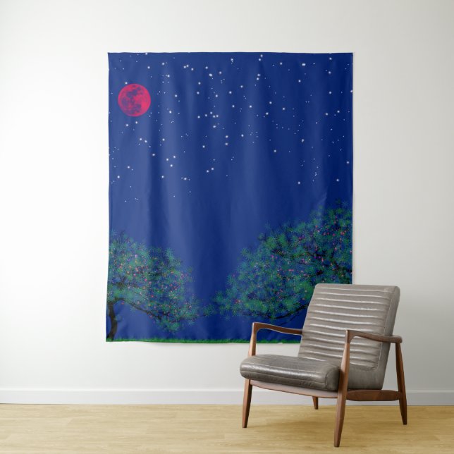 Tapete De Parede Paisagem Mística Noturna Estrelada (In Situ)
