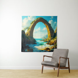 Tapete De Parede Paisagem Oceânica de Arco de Pedra Costeira