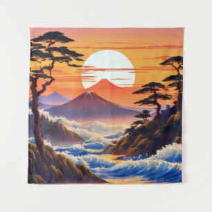 Tapete De Parede Paisagem Sunrise Japonesa