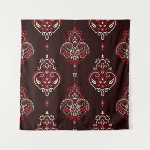 Tapete De Parede Paisley Bandana: Boho Vintage Impressão.