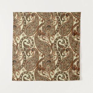 Tapete De Parede Paisley Pattern. Seamless Asian Textile Background