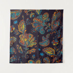 Tapete De Parede Paisley watercolor: azulejo de padrão floral