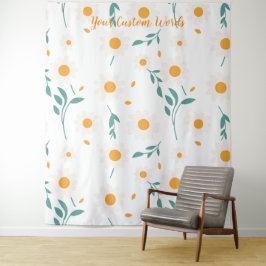 Tapete De Parede Palavras Personalizadas Florais Elegantes