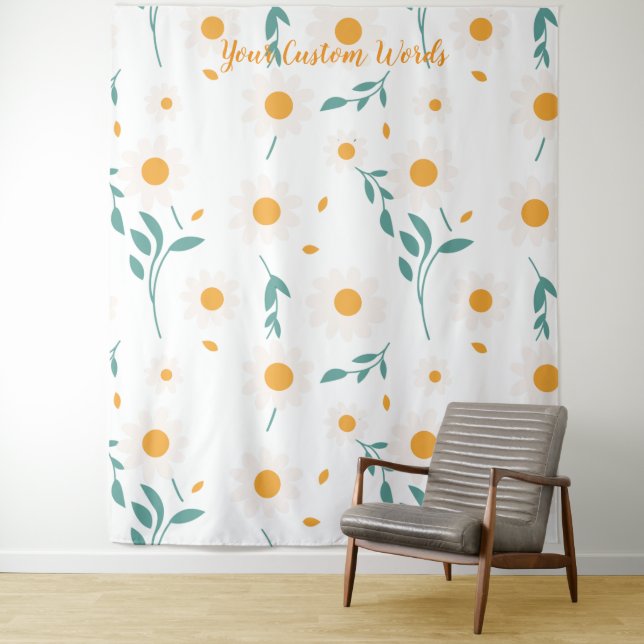 Tapete De Parede Palavras Personalizadas Florais Elegantes  (In Situ)
