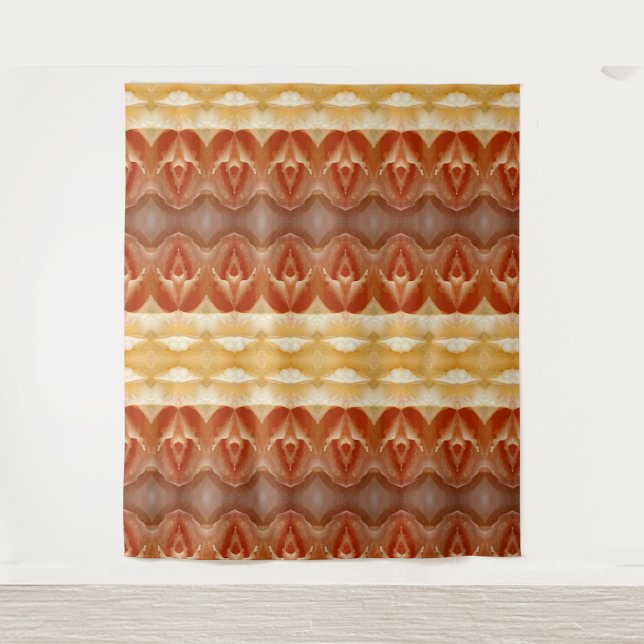 Tapete De Parede Pale Peachy Ikat 9 (Frente)