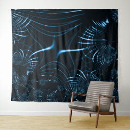 Tapete De Parede Palhetas vivas curvas ou espinhos de azul real