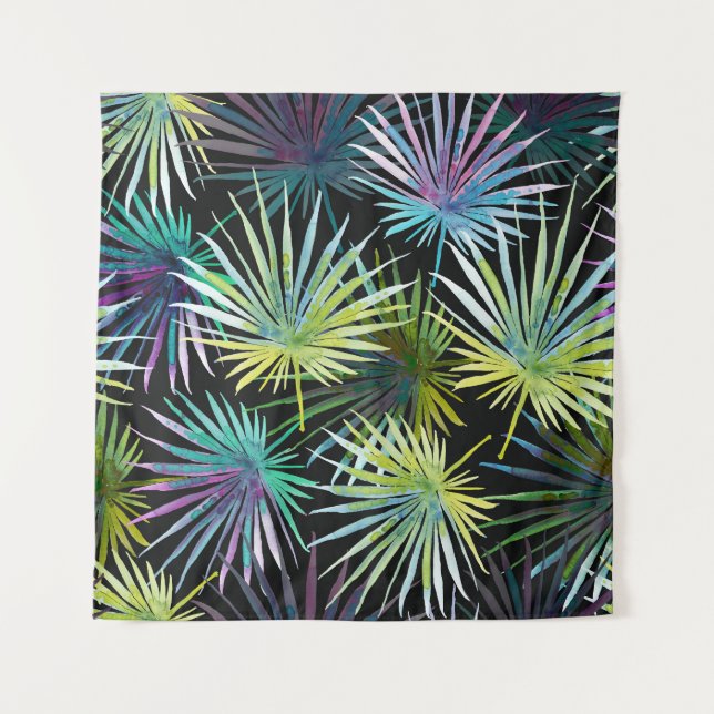 Tapete De Parede Palm Exótico Deixa Aquarela (Frente)