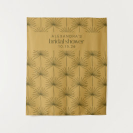 Tapete De Parede Palm Leaf Mostarda Botânica Festa de Casamento Per