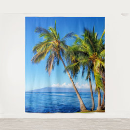 Tapete De Parede Palmeiras Tropicais e Molokini da Maui Havaí