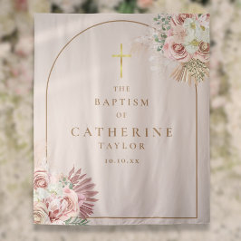 Tapete De Parede Pampas Grass Dourado Arch Rosa Baptism Fundo de Fo