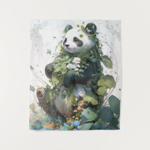 Tapete De Parede Panda Retrato Animal Pintando A Vida Selvagem Ao A