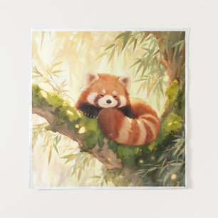 Tapete De Parede Panda Vermelho