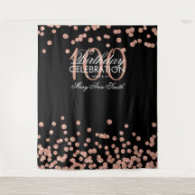 Pano de Fundo Aniversário de 100 anos Dourado Rosa