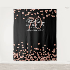 Tapete De Parede Pano de Fundo Aniversário de 70 anos Rosa Dourado 