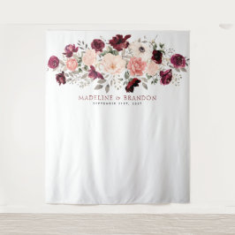 Tapete De Parede Pano de Fundo Casamento Rosa Borgonha