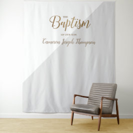 Tapete De Parede Pano de fundo cinza e dourado para batizado de men