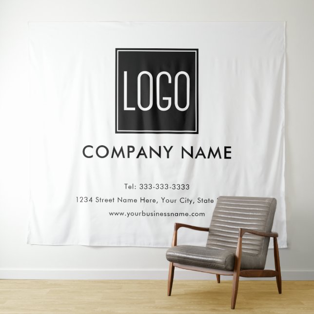 Tapete De Parede Pano de Fundo com Logotipo para Feiras de Negócios (In Situ (Horizontal))