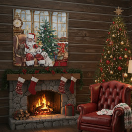 Tapete De Parede Pano de Fundo de Animais de Natal Aconchegante do 