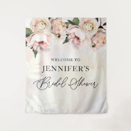 Tapete De Parede Pano de Fundo de Boas-Vindas para Chá de Noiva Flo