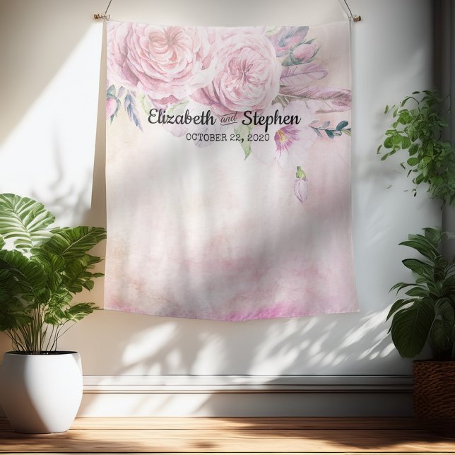 Tapete De Parede Pano de Fundo de Cabine de Fotos de Casamento Boho (Criador carregado)