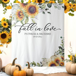 Tapete De Parede Pano de Fundo de Casamento Abóbora Girassol Outono