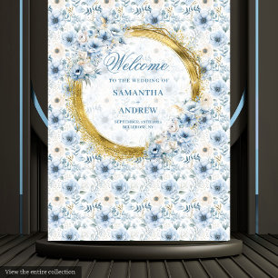 Tapete De Parede Pano de Fundo de Casamento Azul Pastel Boho com Do