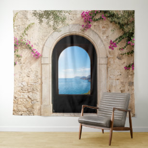 Tapete De Parede Pano de Fundo de Casamento com Arco de Pedra Medit