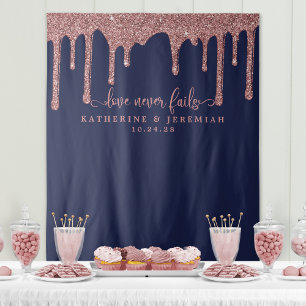 Tapete De Parede Pano de Fundo de Casamento com Brilho Azul Marinho