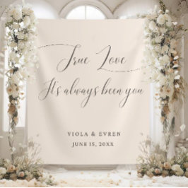 Tapete De Parede Pano de Fundo de Casamento com Letra Elegante Verd