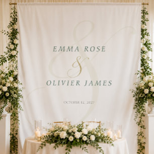Tapete De Parede Pano de Fundo de Casamento com Monograma Dourado V