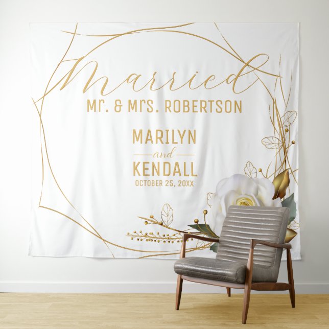 Tapete De Parede Pano de Fundo de Casamento em Rose Gold (In Situ (Horizontal))