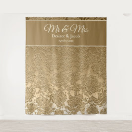 Tapete De Parede Pano de Fundo de Casamento Moderno Bege Dourado pa