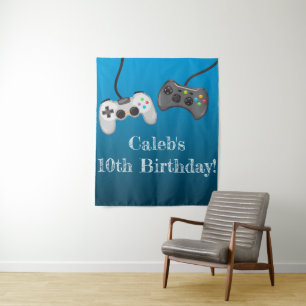 Tapete De Parede Pano de Fundo de Festa de Aniversário de Gamer de 